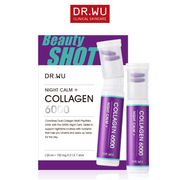 DR. WU Night Calm Dual Collagen Beauty Shot (750mgx2 capsule +25mlx1 bottle) 7pcs/Box