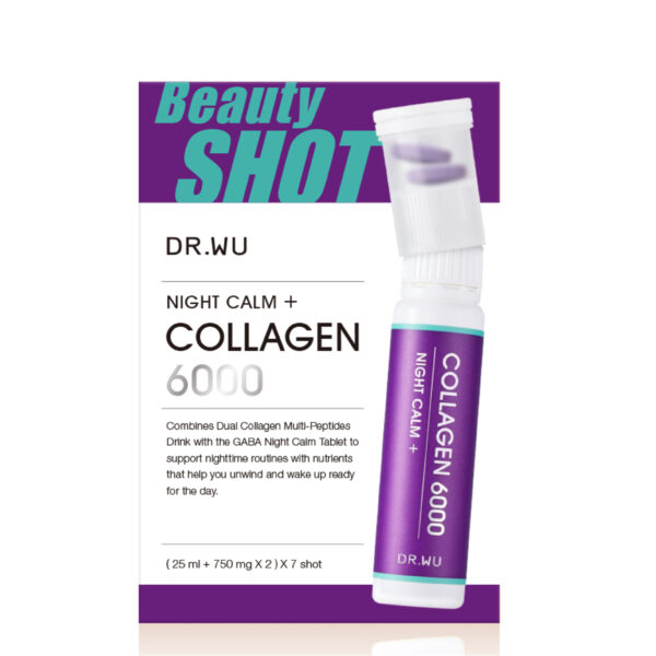 DR. WU Night Calm Dual Collagen Beauty Shot (750mgx2 capsule +25mlx1 bottle) 7pcs/Box